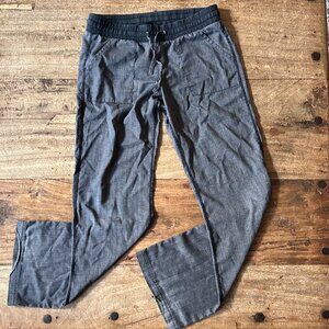 PrAna Women's Size XS Summit Pants Straight Leg Blue Grey Pinstripe Casual Pants